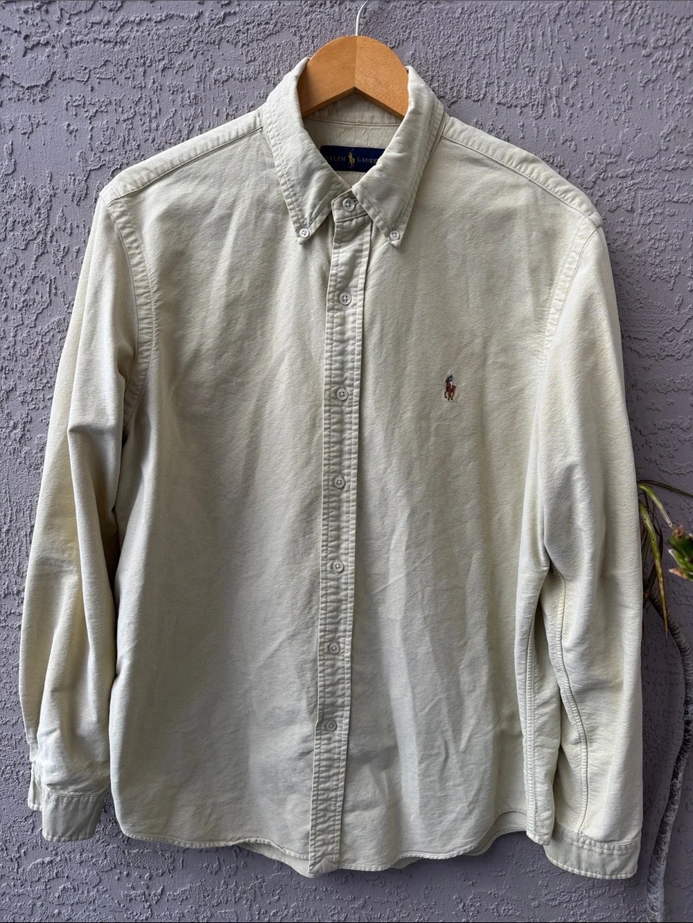 Polo by Ralph Lauren Men's Light Lemon 🍋 Button-Down Oxford Shirt
